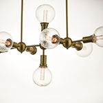 Molecule 8-Light Pendant with G40 PR LED Bulbs