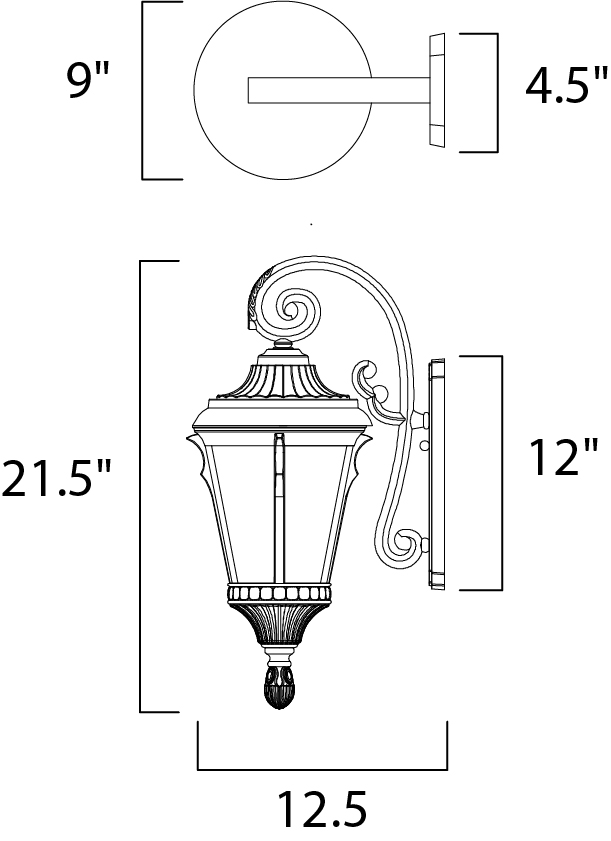 Odessa EE 1Light Outdoor Wall Lantern Outdoor Maxim Lighting