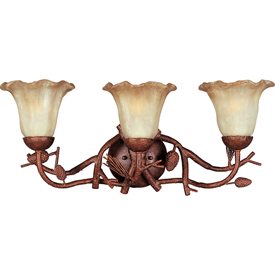 Pine Grove 3 Light Bath Vanity Maxim Lighting Pine Grove 3 Light Bath Vanity Maxim Lighting