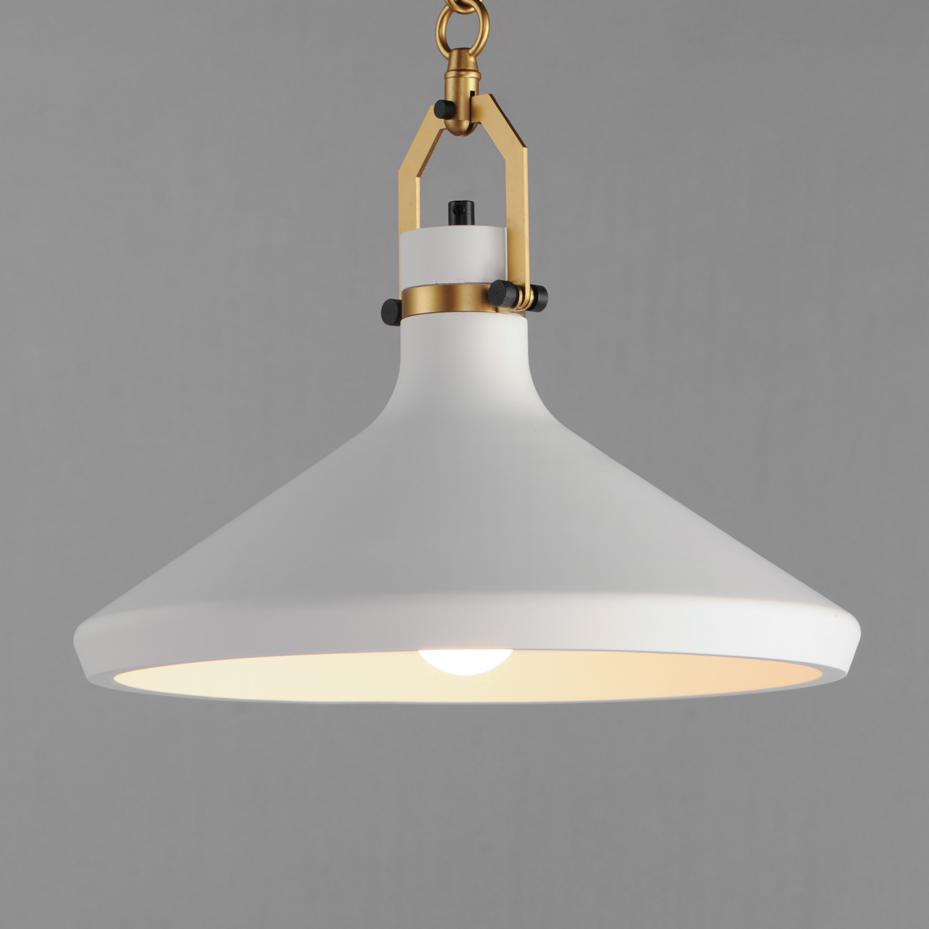 Lumi 16 White Plaster Pendant Single Pendant Maxim Lighting