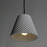 Woven 1-Light Concrete Pendant