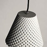 Woven 1-Light Concrete Pendant