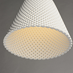 Woven 1-Light Plaster Pendant