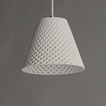 Woven 1-Light Plaster Pendant