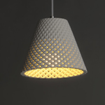 Woven 1-Light Plaster Pendant