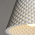 Woven 1-Light Plaster Pendant