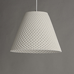 Woven 1-Light Plaster Pendant