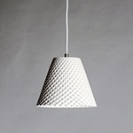 Woven 1-Light Plaster Pendant