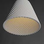 Woven 1-Light Plaster Pendant