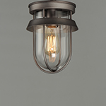 Breakwater 1-Light Outdoor Pendant / Semi-Flush