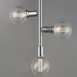 Molecule 3-Light Pendant with G40 CL LED Bulbs