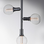 Molecule 3-Light Pendant with G40 CL LED Bulbs