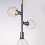 Molecule 3-Light Pendant with G40 PR LED Bulbs