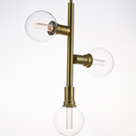 Molecule 3-Light Pendant with G40 CL LED Bulbs