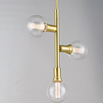 Molecule 3-Light Pendant with G40 CL LED Bulbs