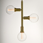 Molecule 3-Light Pendant with G40 CL LED Bulbs