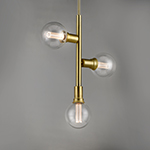 Molecule 3-Light Pendant with G40 CL LED Bulbs