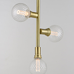 Molecule 3-Light Pendant with G40 PR LED Bulbs