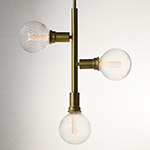 Molecule 3-Light Pendant with G40 PR LED Bulbs