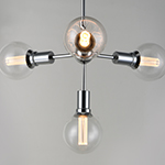 Molecule 4-Light Pendant with G40 CL LED Bulbs