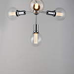 Molecule 4-Light Pendant with G40 CL LED Bulbs