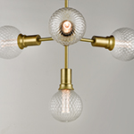 Molecule 4-Light Pendant with G40 PR LED Bulbs