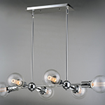 Molecule 6-Light Pendant with G40 CL LED Bulbs