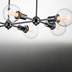 Molecule 6-Light Pendant with G40 CL LED Bulbs