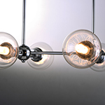 Molecule 6-Light Pendant with G40 CL LED Bulbs