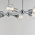 Molecule 6-Light Pendant with G40 CL LED Bulbs