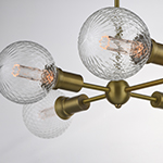 Molecule 6-Light Pendant with G40 PR LED Bulbs