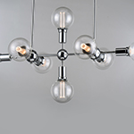 Molecule 8-Light Pendant with G40 CL LED Bulbs