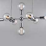 Molecule 8-Light Pendant with G40 CL LED Bulbs