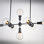 Molecule 8-Light Pendant with G40 CL LED Bulbs