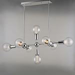 Molecule 8-Light Pendant with G40 CL LED Bulbs