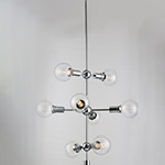 Molecule 9-Light Pendant with G40 CL LED Bulbs