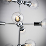 Molecule 9-Light Pendant with G40 CL LED Bulbs