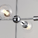 Molecule 9-Light Pendant with G40 CL LED Bulbs