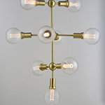 Molecule 9-Light Pendant with G40 PR LED Bulbs