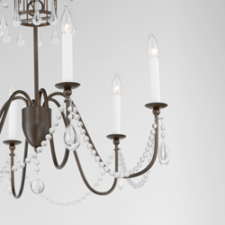 Plumette 6-Light Chandelier w Crystal