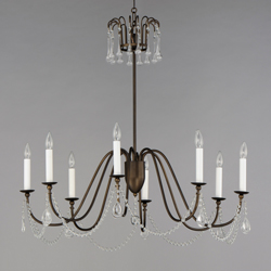 Plumette 8-Light Chandelier w Crystal