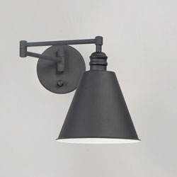 Library 1-Light Wall Sconce Horizontal Swing Arm