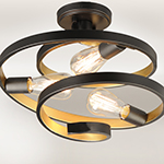 Twister 3-Light Semi-Flush Mount