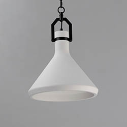 Lumi 13" White Plaster Pendant