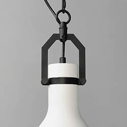 Lumi 13" White Plaster Pendant