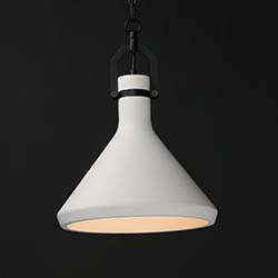 Lumi 13" White Plaster Pendant