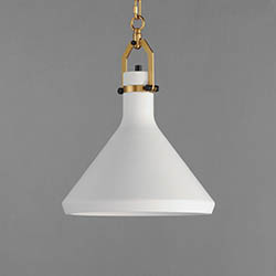 Lumi 13" White Plaster Pendant