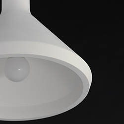 Lumi 13" White Plaster Pendant