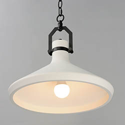 Lumi 16" White Plaster Pendant