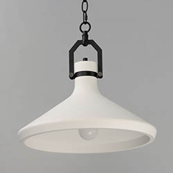 Lumi 16" White Plaster Pendant